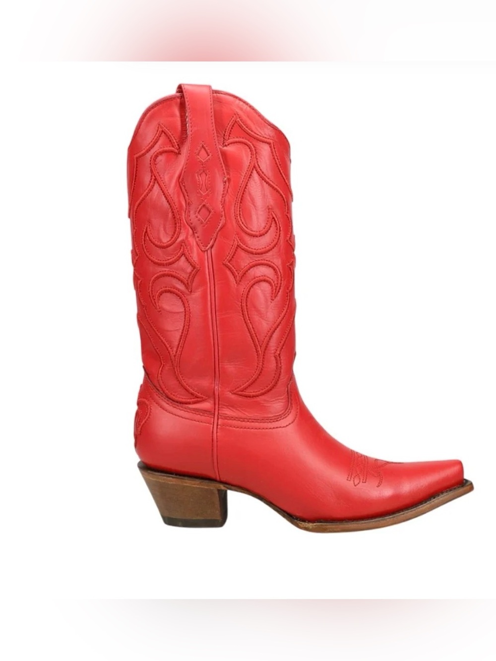 NWT Corral Ruby Red Tall Top Stitch and Inlay Western Cowboy Boots Sz 10